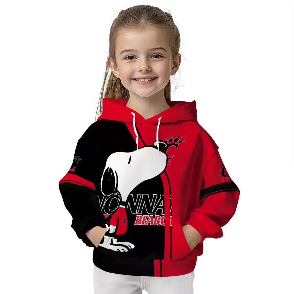 cincinnati bearcats playful snoopy red hoodie top rated cincinnati bearcats playful snoopy red hoodie top rated