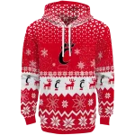 cincinnati bearcats reindeer motif red hoodie best selling