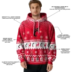 cincinnati bearcats reindeer motif red hoodie best selling