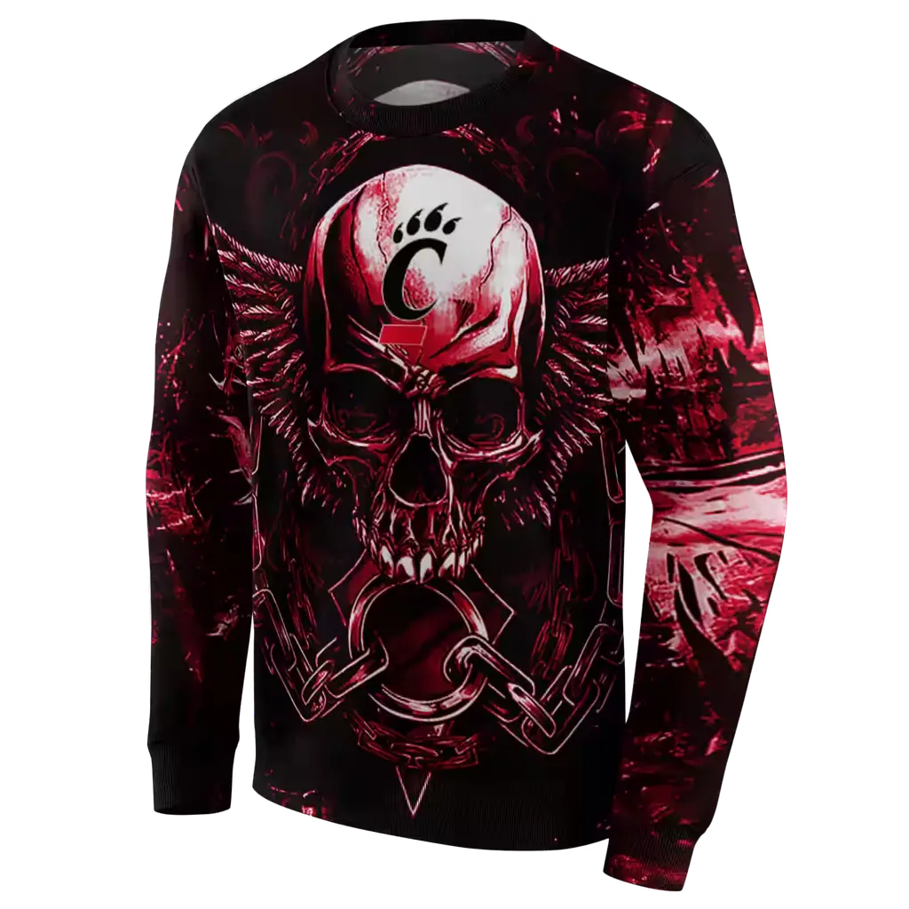 cincinnati bearcats skull artwork red black hoodie new arrival cincinnati bearcats skull artwork red black hoodie new arrival