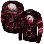 cincinnati bearcats skull artwork red black hoodie best selling
