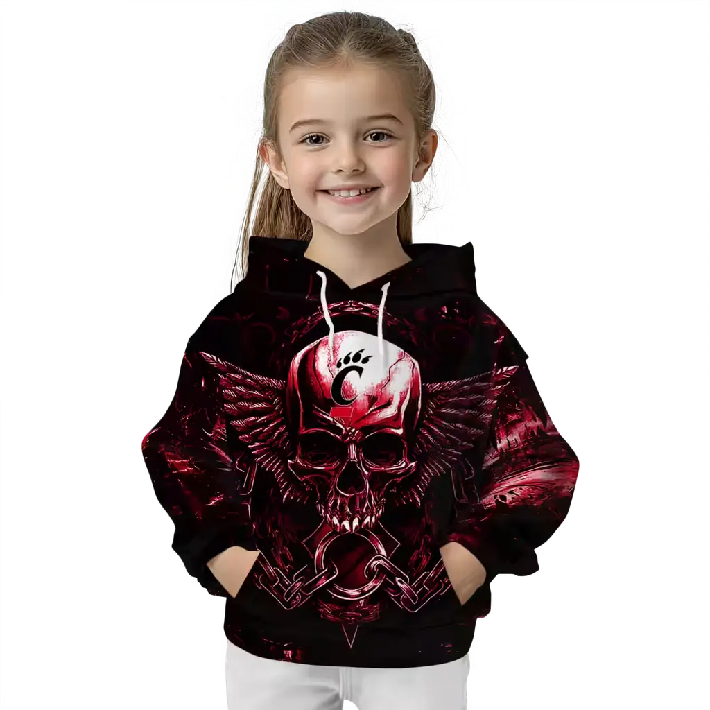 cincinnati bearcats skull artwork red black hoodie top rated cincinnati bearcats skull artwork red black hoodie top rated
