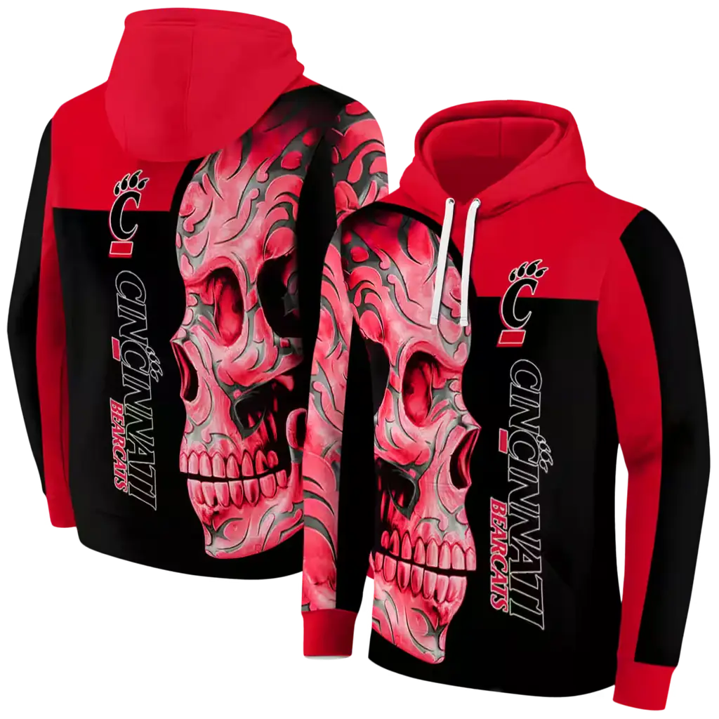 cincinnati bearcats skull motif red black hoodie fashion forward cincinnati bearcats skull motif red black hoodie fashion forward