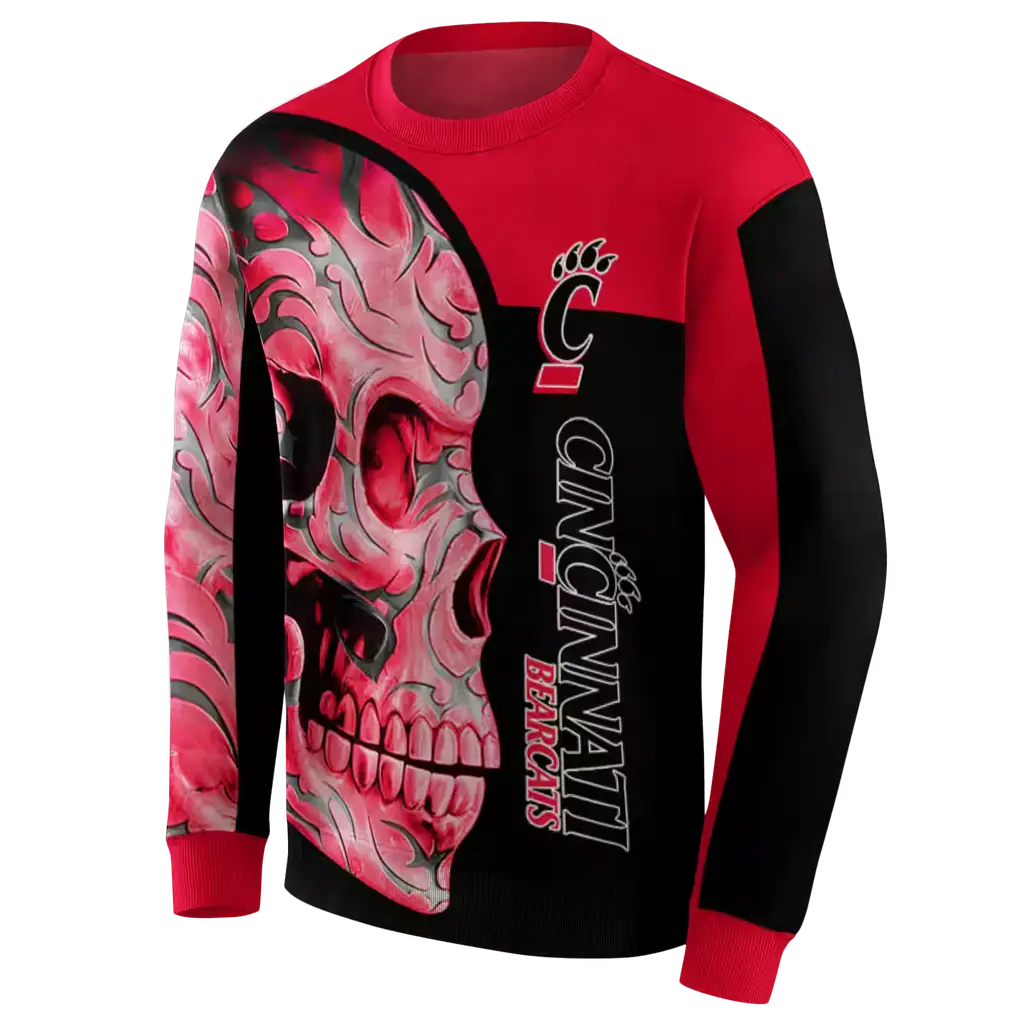 cincinnati bearcats skull motif red black hoodie new arrival cincinnati bearcats skull motif red black hoodie new arrival