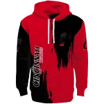 cincinnati bearcats splatter effect red hoodie best selling