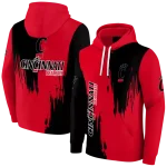 cincinnati bearcats splatter effect red hoodie best selling