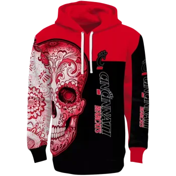 cincinnati bearcats sugar skull red black hoodie best selling