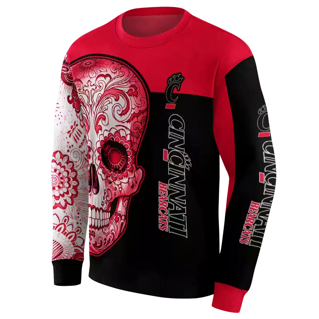 cincinnati bearcats sugar skull red black hoodie new arrival cincinnati bearcats sugar skull red black hoodie new arrival