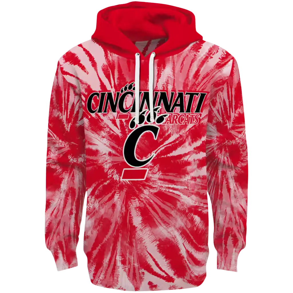 cincinnati bearcats tie dye pattern red hoodie best selling cincinnati bearcats tie dye pattern red hoodie best selling