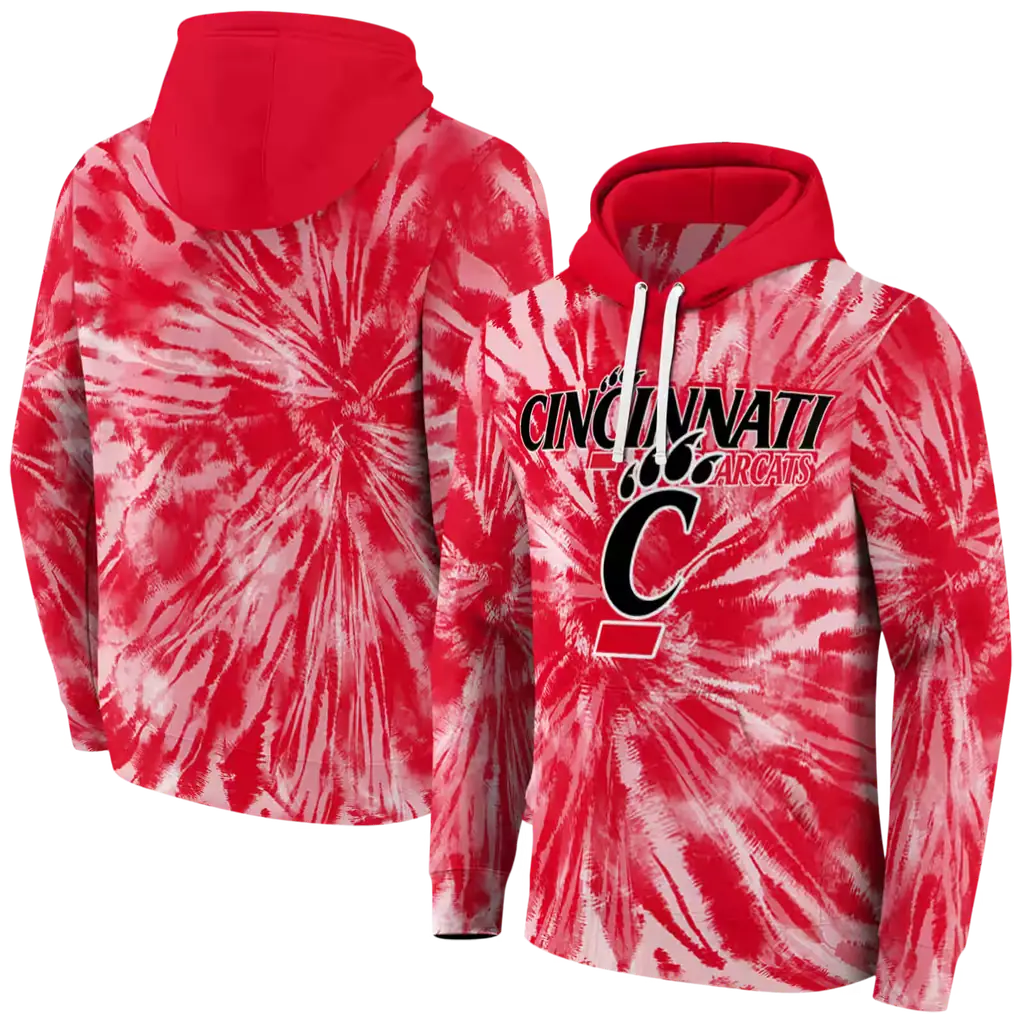 cincinnati bearcats tie dye pattern red hoodie fashion forward cincinnati bearcats tie dye pattern red hoodie fashion forward