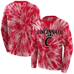 cincinnati bearcats tie dye pattern red hoodie best selling
