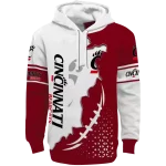 cincinnati bearcats triangular pattern red white hoodie best selling