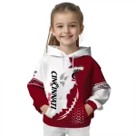 cincinnati bearcats triangular pattern red white hoodie best selling