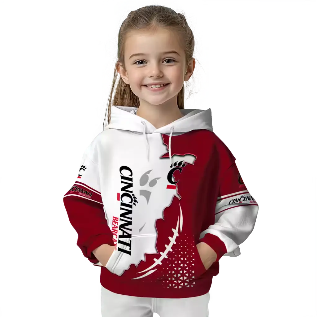 cincinnati bearcats triangular pattern red white hoodie top rated cincinnati bearcats triangular pattern red white hoodie top rated