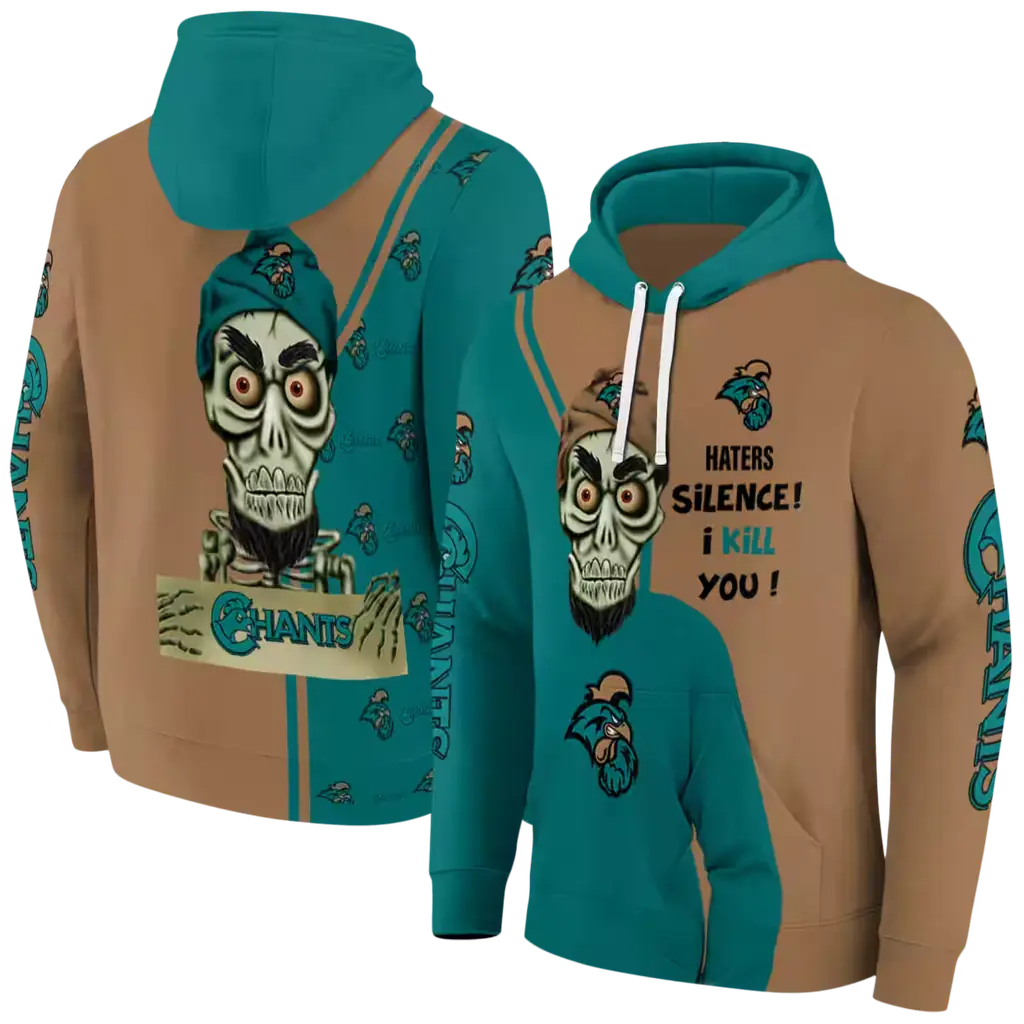coastal carolina chanticleers achmed skull green hoodie fashion forward coastal carolina chanticleers achmed skull green hoodie fashion forward