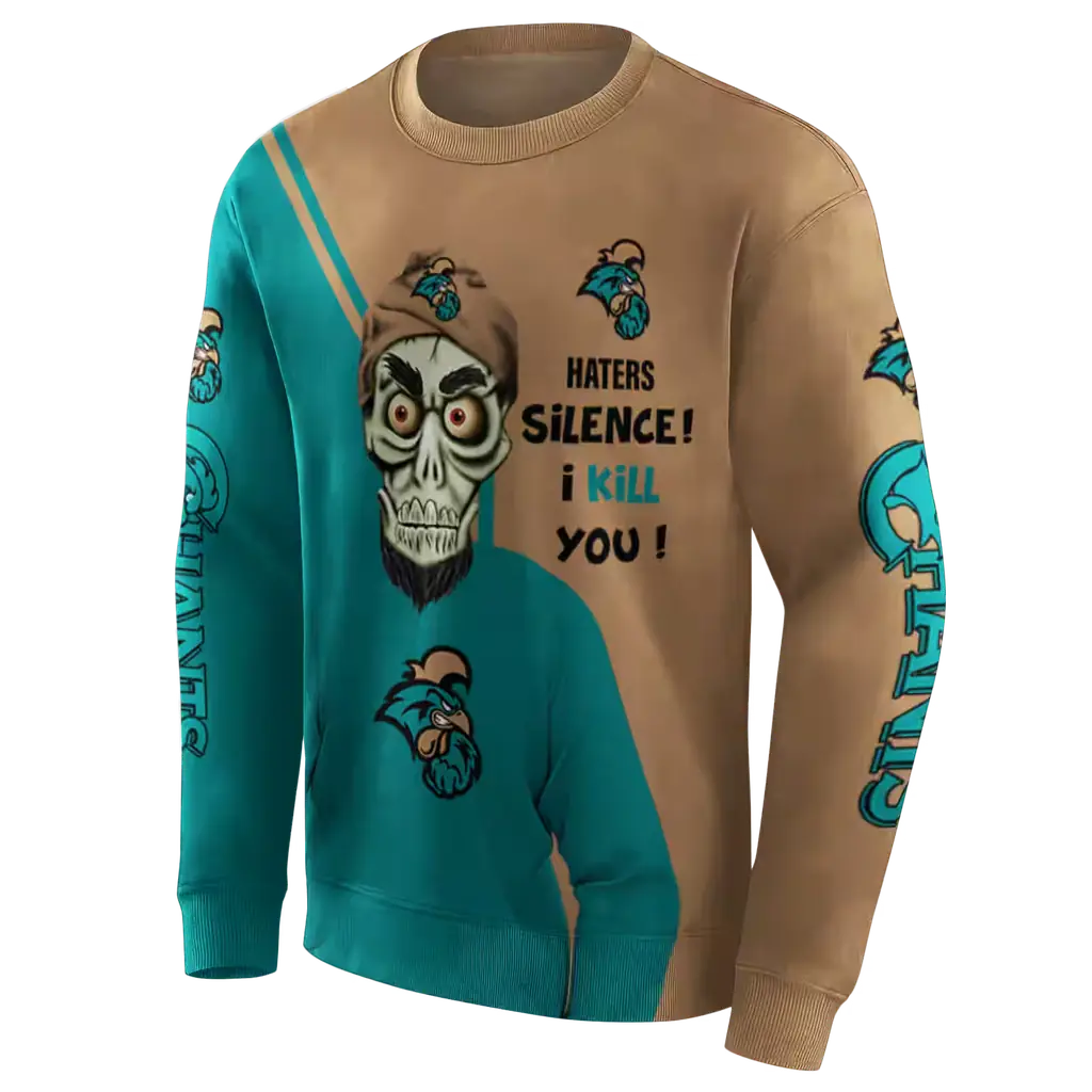 coastal carolina chanticleers achmed skull green hoodie new arrival coastal carolina chanticleers achmed skull green hoodie new arrival
