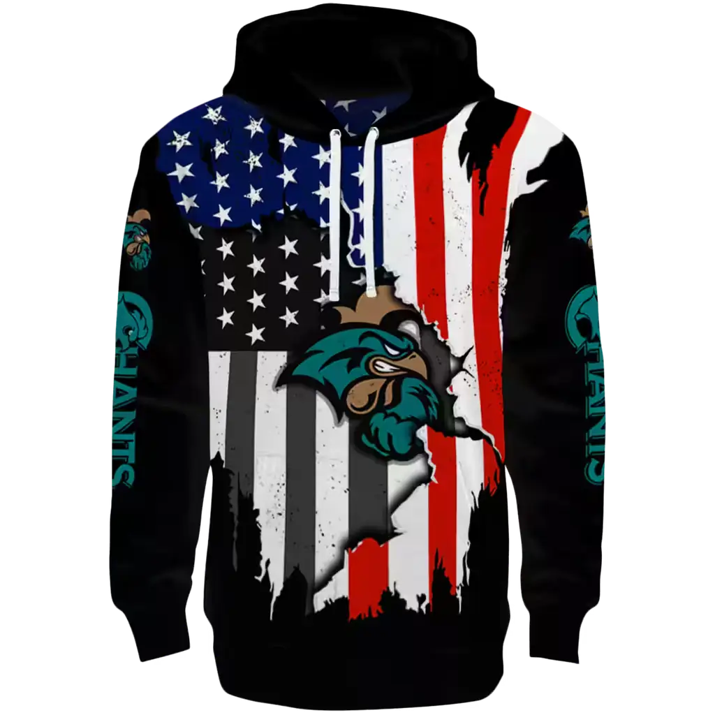 coastal carolina chanticleers american pride black hoodie best selling coastal carolina chanticleers american pride black hoodie best selling