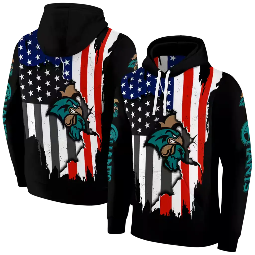 coastal carolina chanticleers american pride black hoodie fashion forward coastal carolina chanticleers american pride black hoodie fashion forward