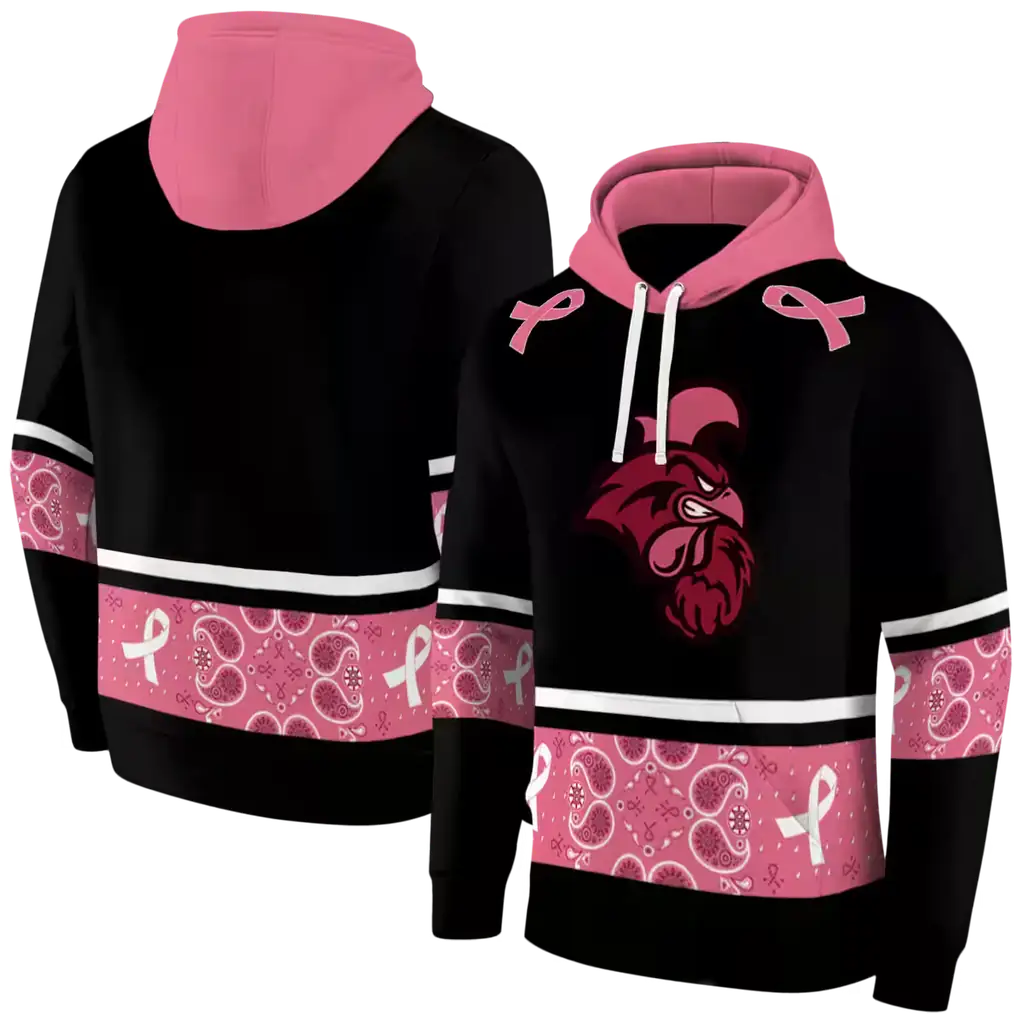 coastal carolina chanticleers awareness ribbon black pink hoodie fashion forward coastal carolina chanticleers awareness ribbon black pink hoodie fashion forward