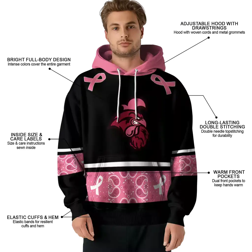 coastal carolina chanticleers awareness ribbon black pink hoodie latest model coastal carolina chanticleers awareness ribbon black pink hoodie latest model