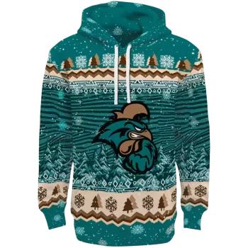 coastal carolina chanticleers christmas trees green hoodie best selling