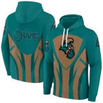 coastal carolina chanticleers concentric lines green black hoodie best selling
