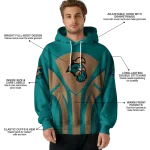 coastal carolina chanticleers concentric lines green black hoodie best selling