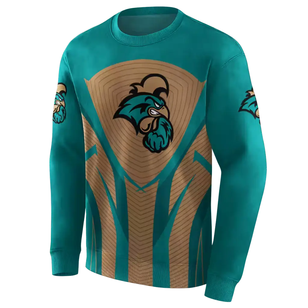 coastal carolina chanticleers concentric lines green black hoodie new arrival coastal carolina chanticleers concentric lines green black hoodie new arrival