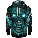 coastal carolina chanticleers demonic skull green black hoodie best selling