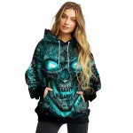 coastal carolina chanticleers demonic skull green black hoodie best selling