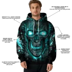 coastal carolina chanticleers demonic skull green black hoodie best selling