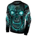 coastal carolina chanticleers demonic skull green black hoodie best selling