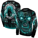 coastal carolina chanticleers demonic skull green black hoodie best selling