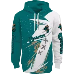 coastal carolina chanticleers dynamic slash green white hoodie best selling