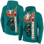 coastal carolina chanticleers football heartbeat green hoodie best selling