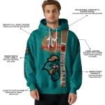 coastal carolina chanticleers football heartbeat green hoodie best selling