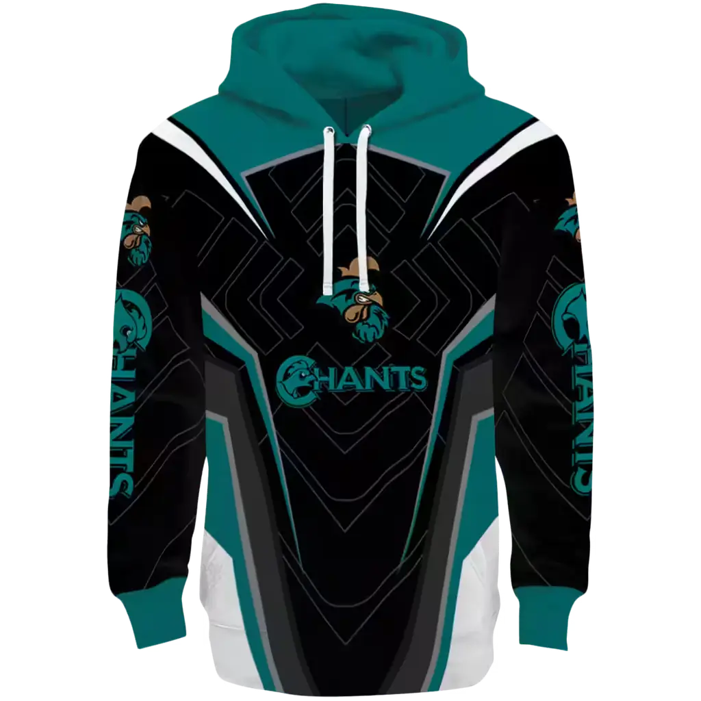 coastal carolina chanticleers futuristic pattern green black hoodie best selling coastal carolina chanticleers futuristic pattern green black hoodie best selling