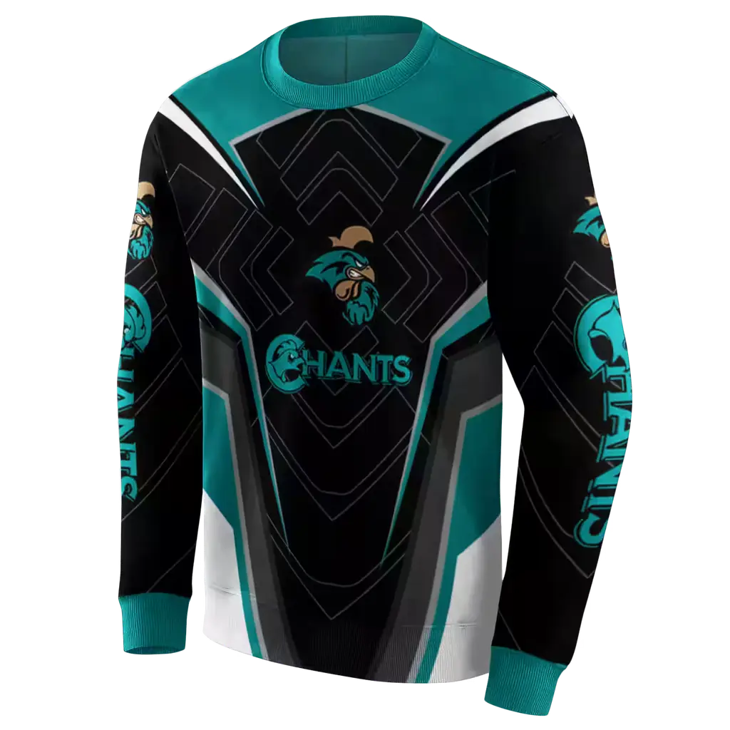 coastal carolina chanticleers futuristic pattern green black hoodie new arrival coastal carolina chanticleers futuristic pattern green black hoodie new arrival