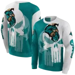 coastal carolina chanticleers graphic punisher green white hoodie best selling