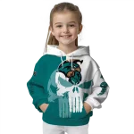 coastal carolina chanticleers graphic punisher green white hoodie best selling