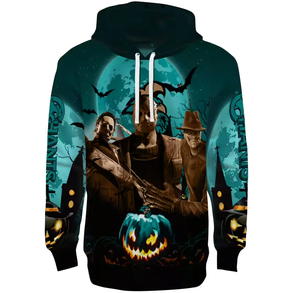 coastal carolina chanticleers halloween vibes green black hoodie best selling coastal carolina chanticleers halloween vibes green black hoodie best selling