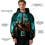 coastal carolina chanticleers halloween vibes green black hoodie best selling