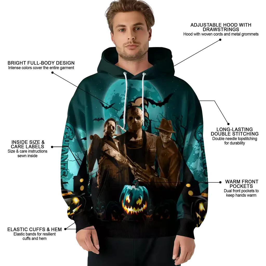 coastal carolina chanticleers halloween vibes green black hoodie latest model coastal carolina chanticleers halloween vibes green black hoodie latest model