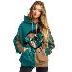 coastal carolina chanticleers heartbeat graphic green hoodie best selling