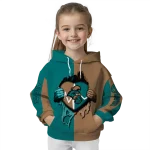 coastal carolina chanticleers heartbeat graphic green hoodie best selling