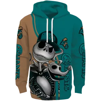 coastal carolina chanticleers jack skellington green hoodie best selling
