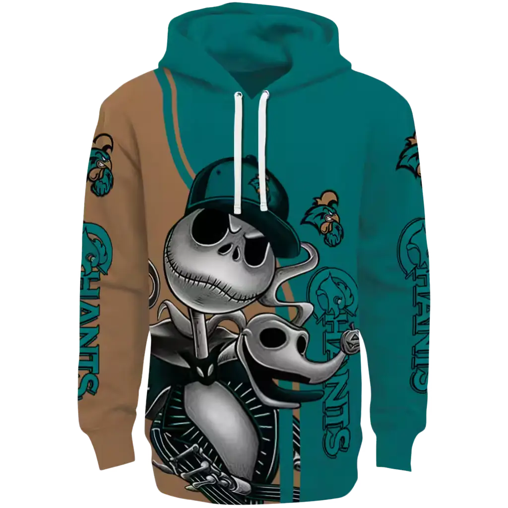 coastal carolina chanticleers jack skellington green hoodie best selling coastal carolina chanticleers jack skellington green hoodie best selling