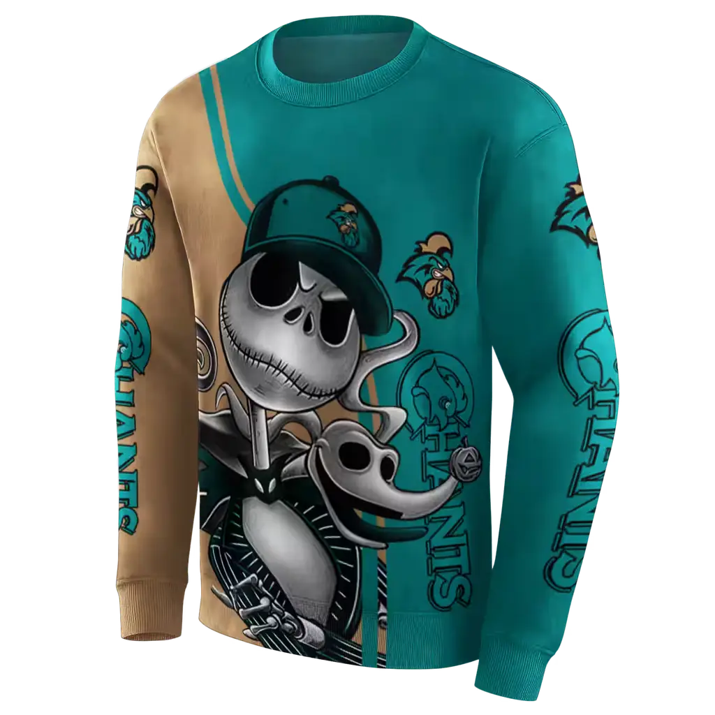 coastal carolina chanticleers jack skellington green hoodie new arrival coastal carolina chanticleers jack skellington green hoodie new arrival