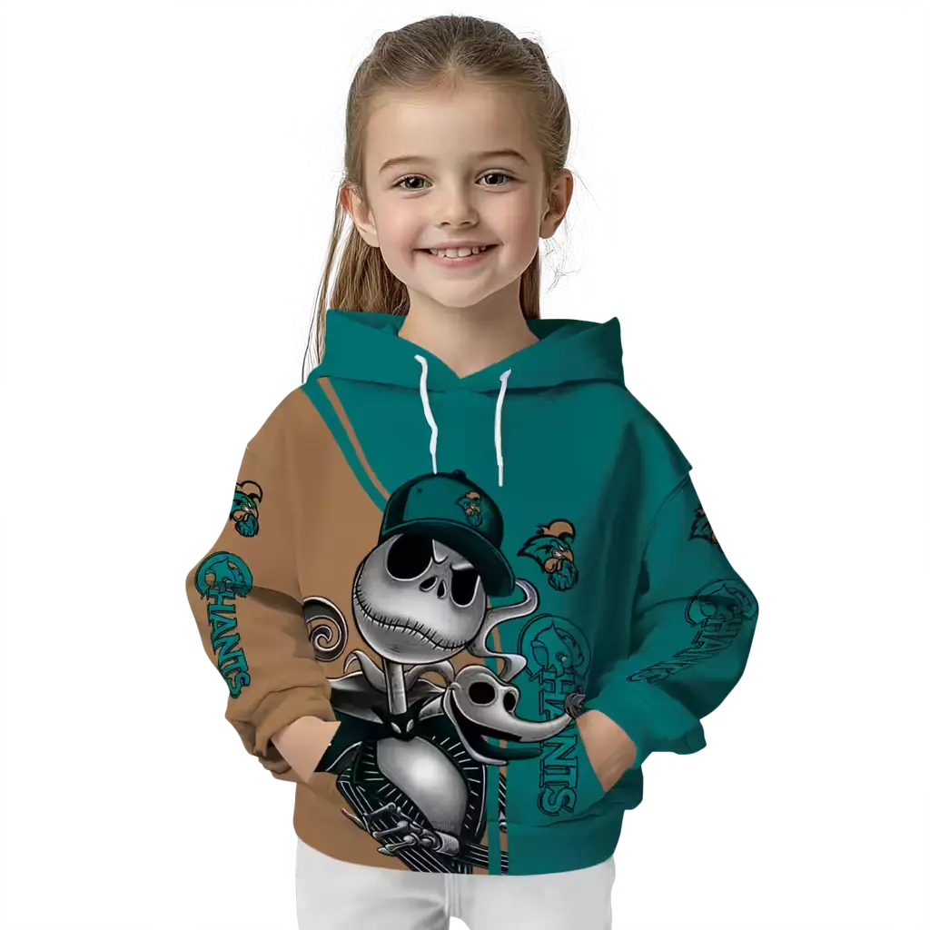 coastal carolina chanticleers jack skellington green hoodie top rated coastal carolina chanticleers jack skellington green hoodie top rated