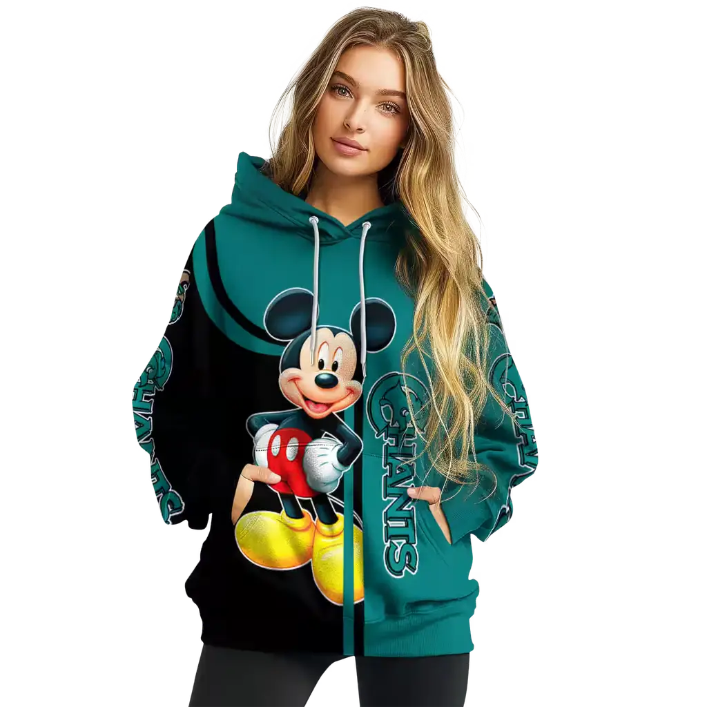 coastal carolina chanticleers mickey mouse green black hoodie high quality coastal carolina chanticleers mickey mouse green black hoodie high quality